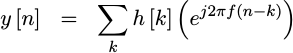 Convolution with a complex exponential