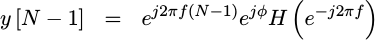 y[n]=e^j2pifn e^jphi H()