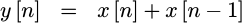 Equation for a very simple FIR filter