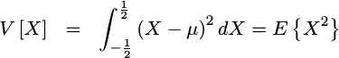 Equation for variance with no mean