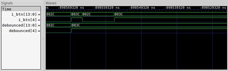 Tracing a button release from a 16-character numeric keypad