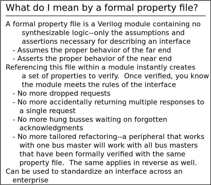 What is a formal property file?