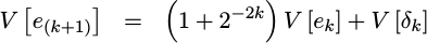 V[e_x] = (1+2^(-2k))*v[e_k]+V[d_k]