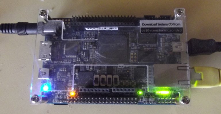 Picture of a DE10-Nano FPGA board from Terasic